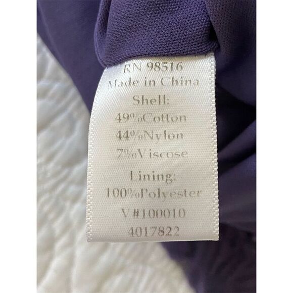 Coldwater Creek Purple Lace Knee Length Dress Size 4 Cap Sleeve​ - Picture 5 of 14